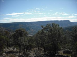 Al fondo el camino que va de Tres Molinos a Los Álamos