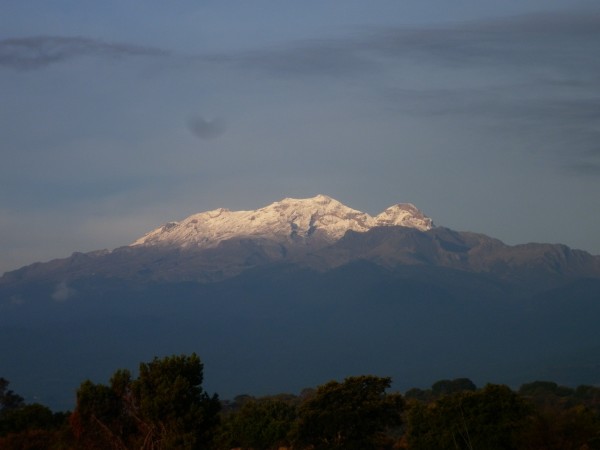 Los volcanes desde Puebla