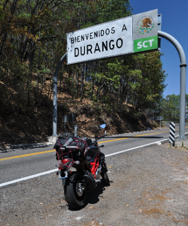 Entrando al estado natal de Doroteo Arango.