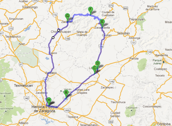 Recorrido Zapotitlán