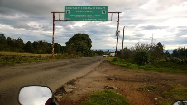 Llegando a Huasca de Ocampo, Hidalgo.