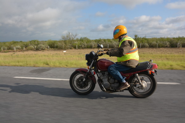 Ahí voy a tremendos 90 Kmph. No quise ir más rápido por no saber como respondería la Seca II.